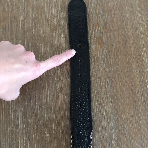 Vintage Tech Ether Guild 1975 Two Horses Mens 32 Metal Brass Buckle Braided Belt - Picture 5 of 12